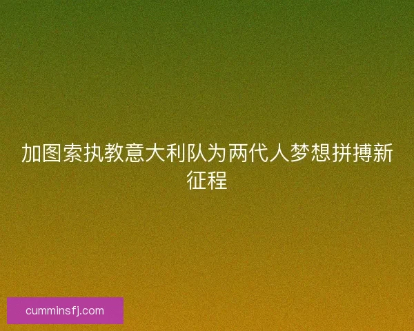 加图索执教意大利队为两代人梦想拼搏新征程